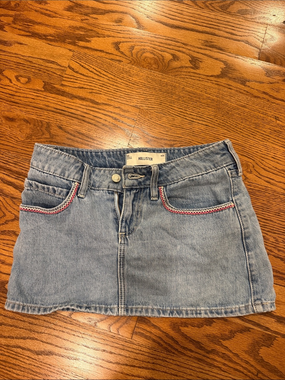 Hollister low rise denim mini skort size 24. Worn once or twice.
